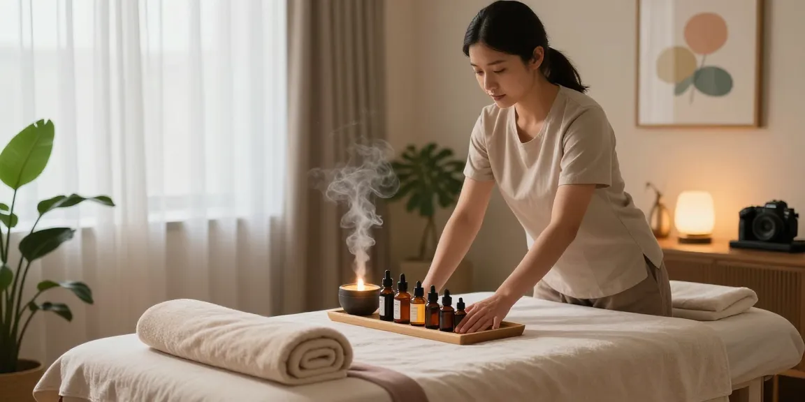 Experience 강서구출장마사지 with expert therapists in a serene home setting.