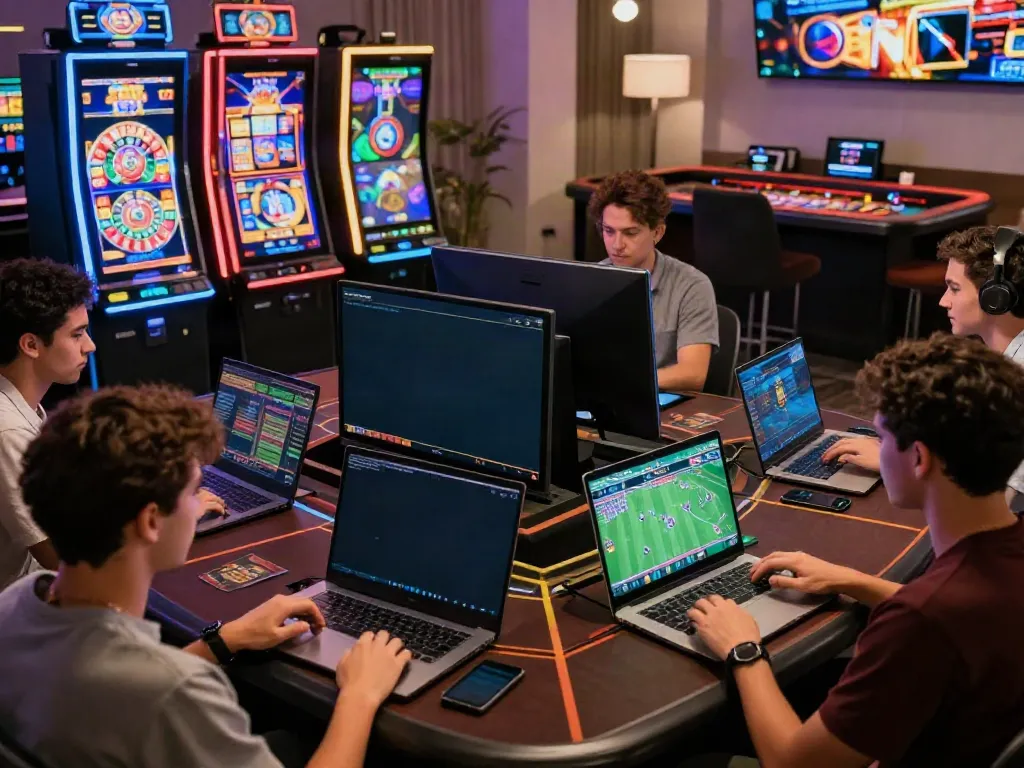 Exciting online gaming scene showcasing players at http://sin88-onl.com/ with vibrant casino elements and modern technology.