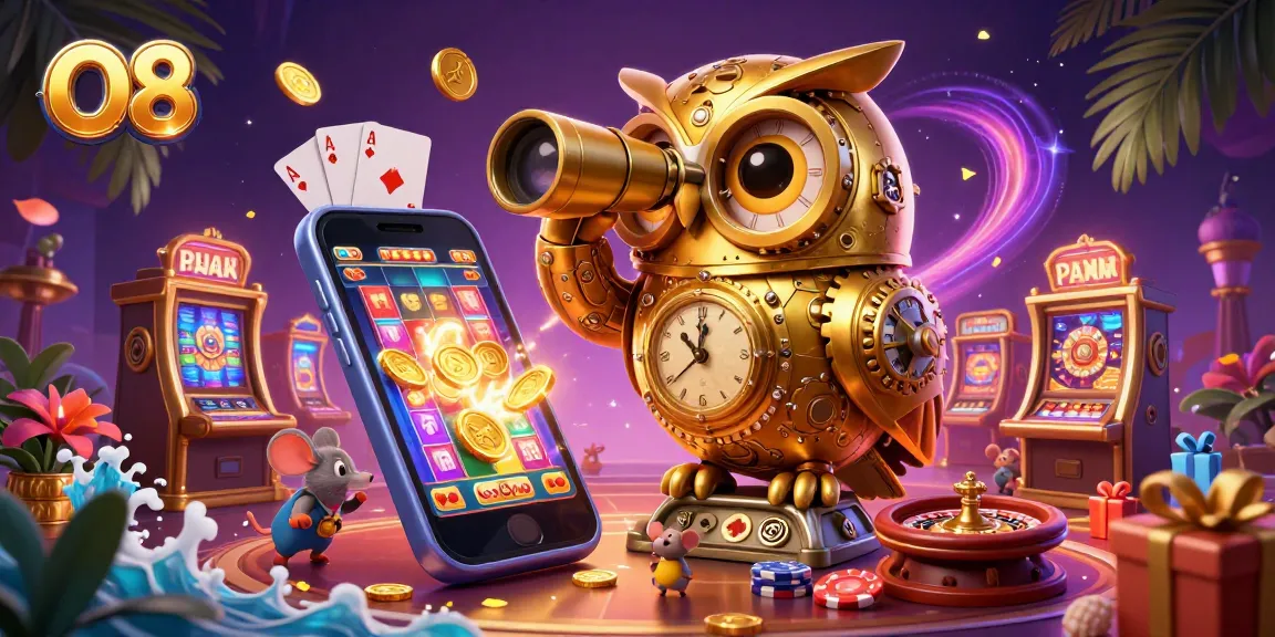 Experience the excitement of O8 with vibrant slot games and dynamic casino elements.