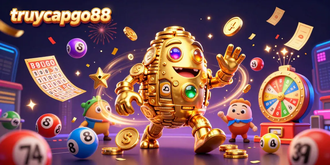 Win big with truycapgo88 in a vibrant 3D casino scene filled with exciting game elements.